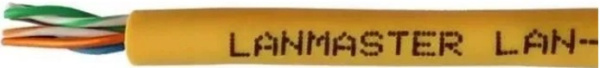 Изображение товара Кабель витая пара Lanmaster LAN-5EUTP-HFLT-YL 305 м для внутренней сети
