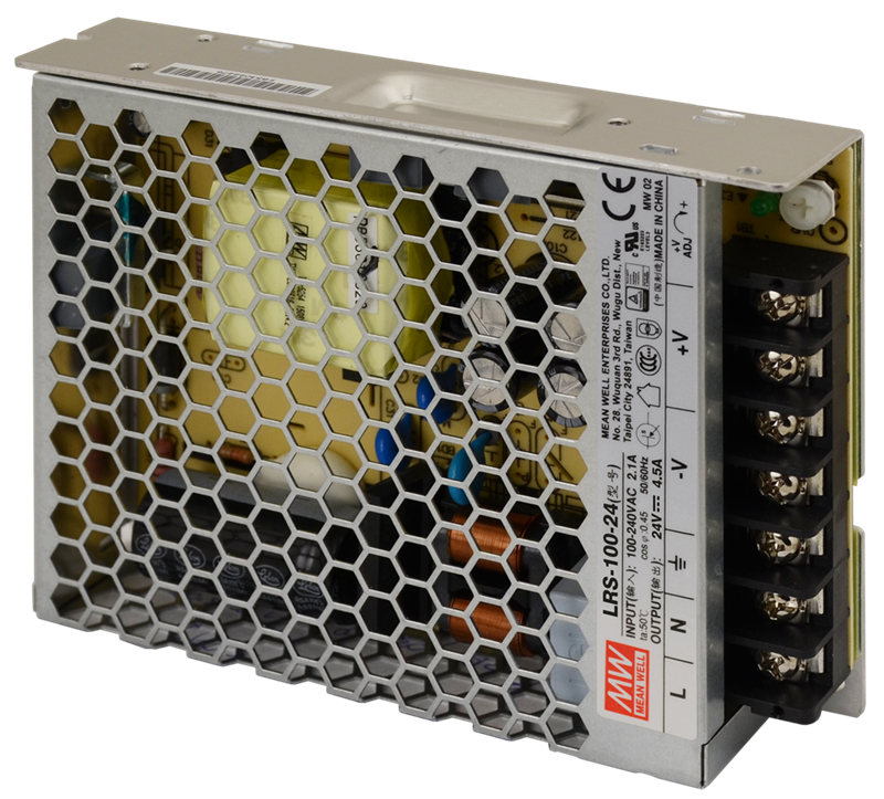 

Преобразователь AC-DC сетевой Mean Well LRS-100-24 P вых: 108Вт, вход 85…264В AC, 47…63Гц / 120…370 В DC, выход 24В/4.5A, рег. вых ±10% , изоляция 375, LRS-100-24