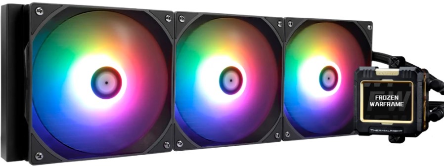 

Система охлаждения жидкостная Thermalright Frozen Warframe 420 ARGB LGA115x/1200/1700/1851/2011/2066/AM5/AM4 (3*140mm, 1750rpm, 88.7CFM, 29.8 dBa, 4-p, Frozen Warframe 420 ARGB