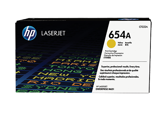

Картридж HP 654A CF332A для Color LJ Flow M680z/M651dn/M651n/M651xh/M680dn/M680f жёлтый (15000стр.), 654A