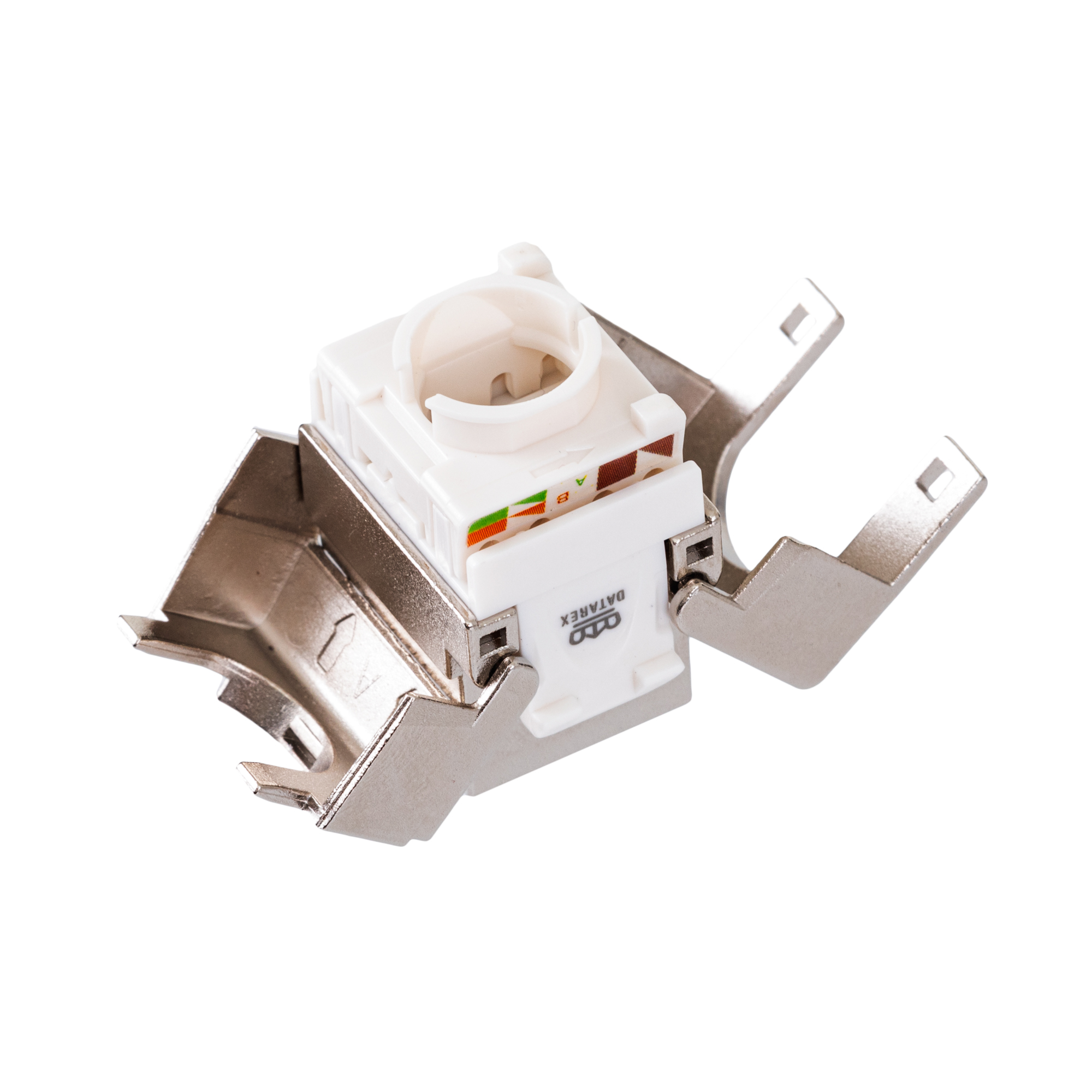 

Модуль Datarex DR-510720 Keystone кат.6, STP, 1xRJ45, T568A/B, без инструмента, белый, DR-510720