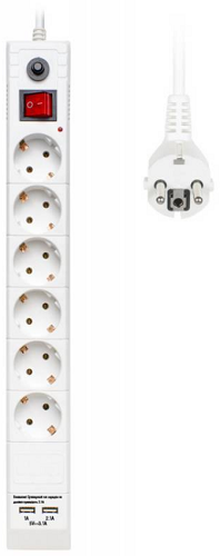 фото Сетевой фильтр  Buro BU-SP5_USB_2A-W в Уфе