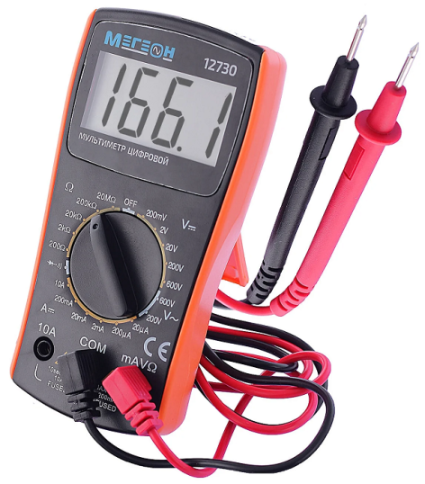 Изображение товара Мультиметр МЕГЕОН 12730 карманный измерительный прибор с подсветкой