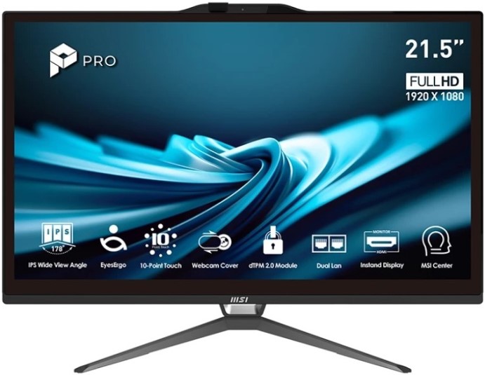 

Моноблок 21,5'' MSI PRO AP222T 14M-457XRU 9S6-AC0141-457 i5-14400/16GB/512GB SSD/UHD Graphics 730/1920X1080/kbd/mouse/Wi-Fi/BT/Cam/noOS/black, PRO AP222T 14M-457XRU