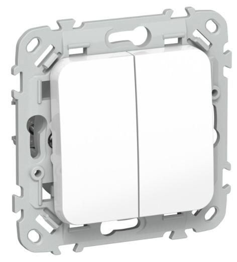 Изображение товара Выключатель двухклавишный IEK FI-V20-0-10-1-K01