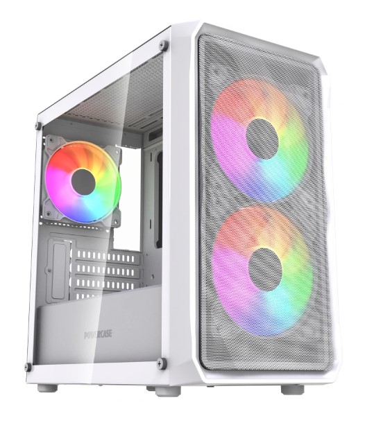 

Корпус mATX Powercase CMMAW-A3-V2 белый, без БП, боковая панель из закалённого стекла, USB Type-C, CMMAW-A3-V2
