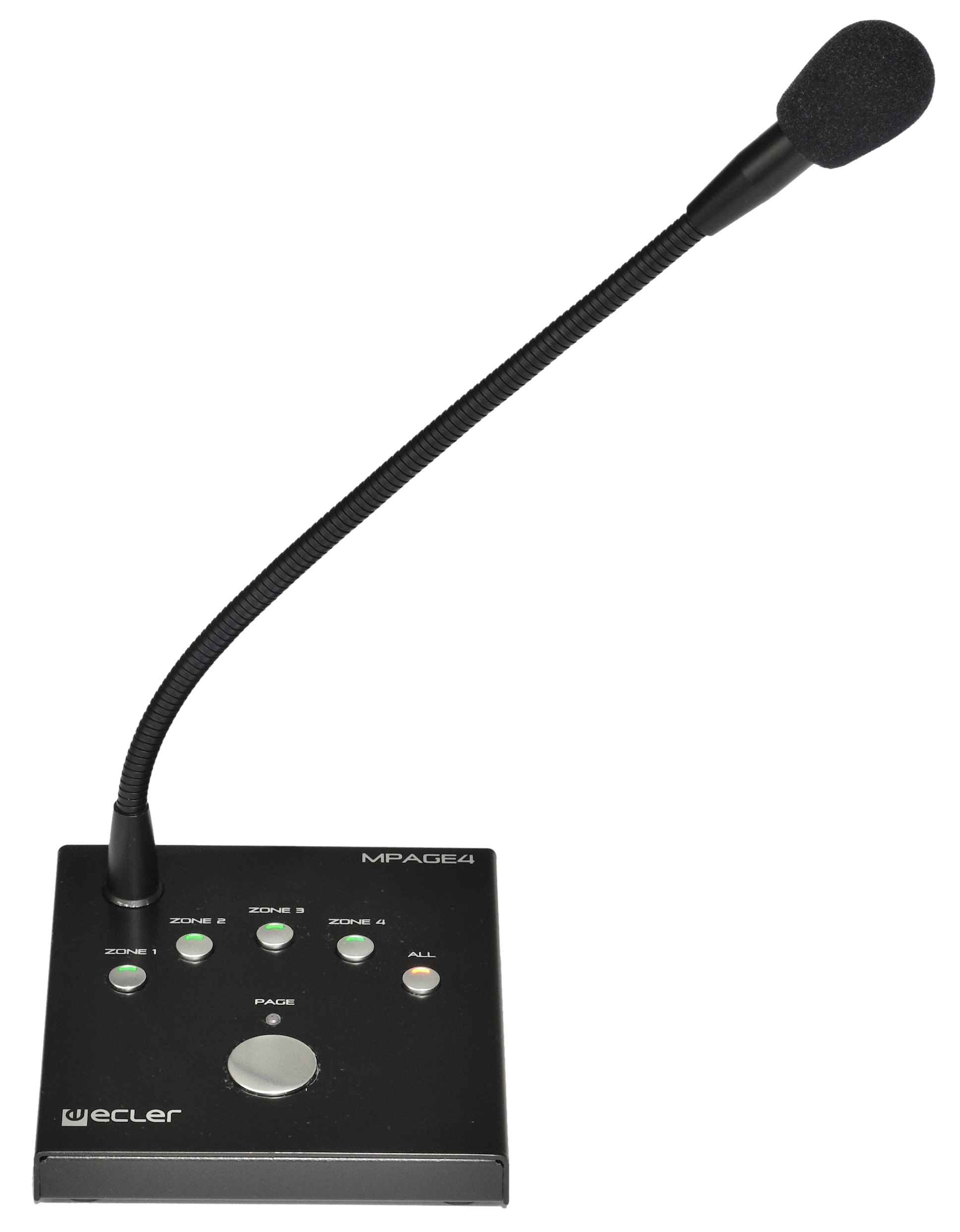 

Микрофон Ecler MPAGE4 цифровой пейджинговый на 4 зоны для серии DAM614, MPAGE4