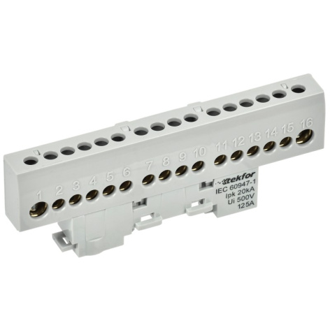 Изображение товара Шина IEK TF-NN20-16-KL-K03 изолированная для электрических соединений