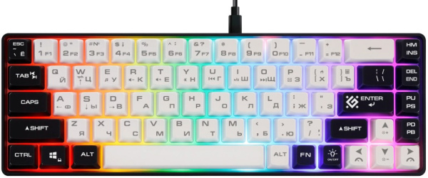 Изображение товара Игровая мембранная клавиатура Defender Aris GK-349 RU с RGB подсветкой