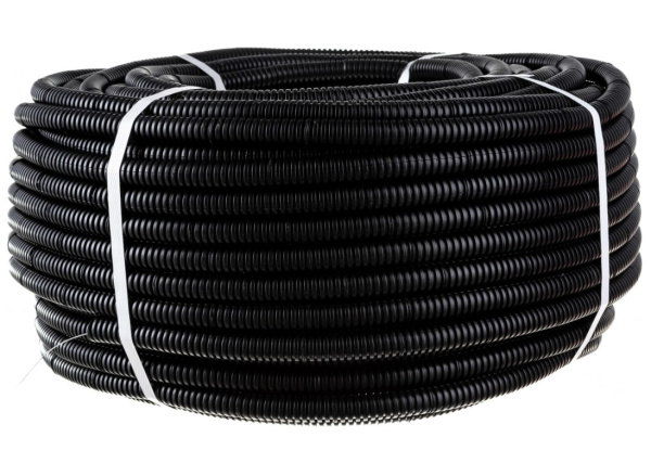 Изображение товара Гофрированные ПНД трубы Rexant 20 мм диаметр 100 м для прокладки коммуникаций