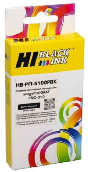 Изображение товара Картридж Hi-Black HB-PFI5100PBK Черный для печати высокого качества