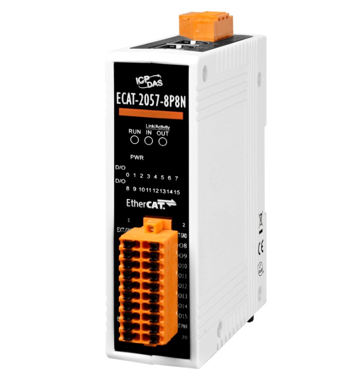 

Модуль ICP DAS ECAT-2057-8P8N CR EtherCAT Slave I/O Module with Isolated 16-ch DO(RoHS), ECAT-2057-8P8N CR