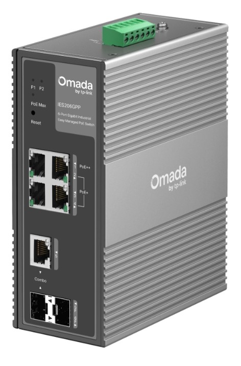 

Коммутатор управляемый TP-LINK IES206GPP Omada 6-Port Gigabit 3-Port PoE+ and 1-Port PoE++, IES206GPP