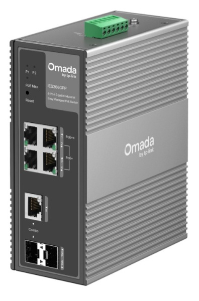 Изображение товара Коммутатор TP-LINK IES206GPP 6 портов Gigabit Ethernet для сети