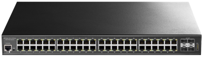 

Коммутатор управляемый Cudy GS2048PS4-720W Layer 2 48 Ports 10/100/1000M PoE ,1-4 Port support POE (802.3bt/at/af),5-48Port support POE (802.3at/af), GS2048PS4-720W