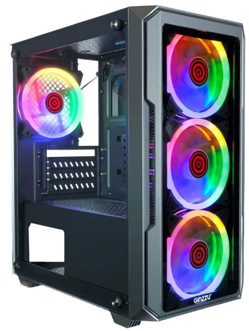 

Корпус mATX Ginzzu CL690 без БП, боковая и фронтальная панель из закалённого стекла, 2*USB 2.0, USB 3.0, CL690