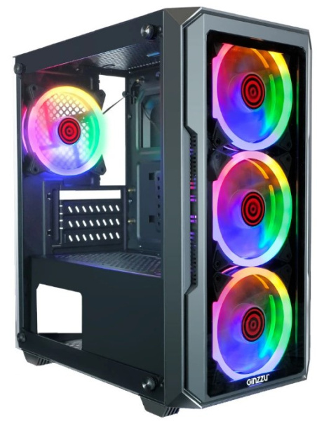 Изображение товара Ginzzu CL690 Компьютерный корпус Mini Tower с закаленным стеклом