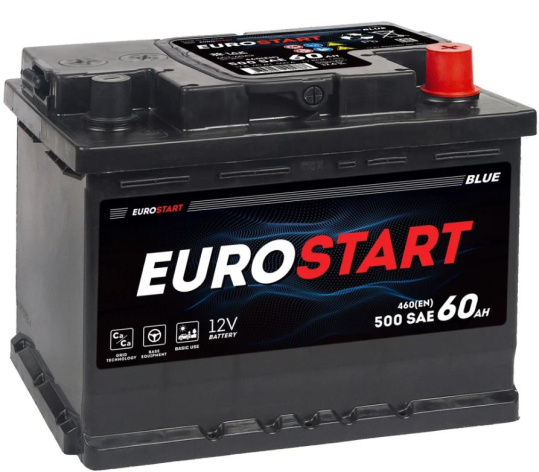 Изображение товара Автомобильный аккумулятор Eurostart Blue EB600 12В 60Ач надёжное решение