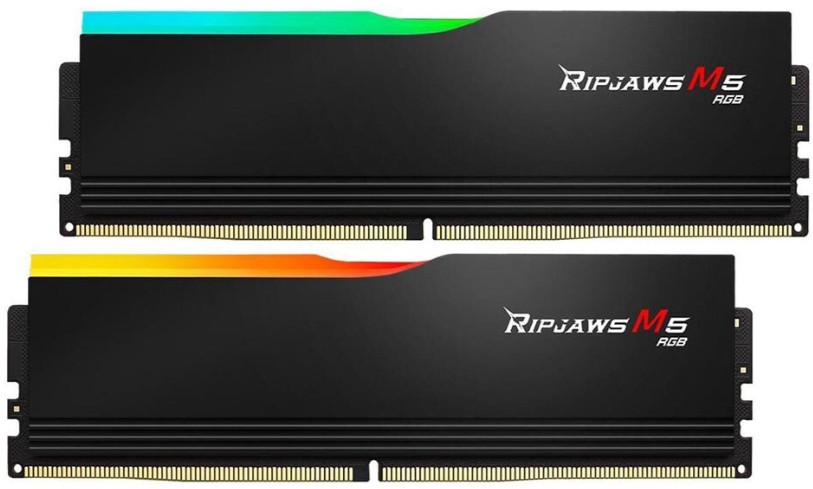 

Модуль памяти DDR5 32GB (2*16GB) G.Skill RIPJAWS M5 RGB F5-6000J3636F16GX2-RM5RK 6000MHz CL36 1.35V, RIPJAWS M5 RGB