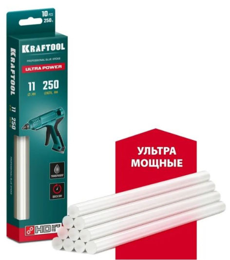 Изображение товара Стержень клеевой Kraftool Ultra Power 11 мм набор 10 шт