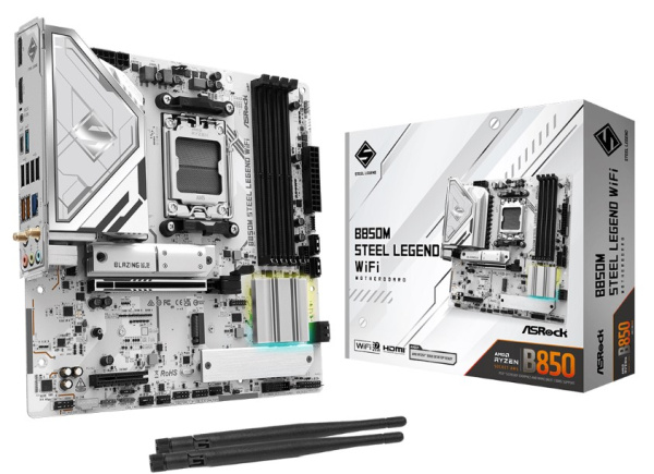 Изображение товара Материнская плата ASRock B850M STEEL LEGEND WIFI для AMD AM5 Micro-ATX