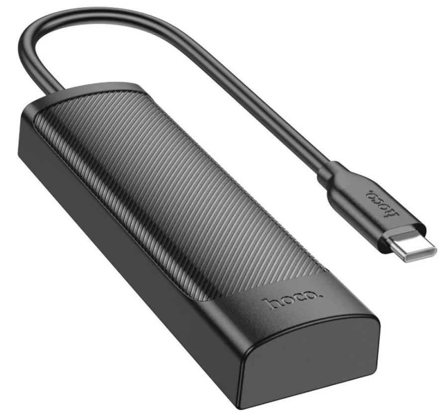 

Разветвитель Hoco HB41 USB-C Type-C 4порт. черный, HB41