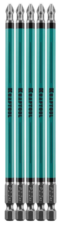 

Набор бит Kraftool Optimum Line 26122-2-150-5 Kraftool PH2, 150мм., E 1/4", 5шт. в блистере, Optimum Line