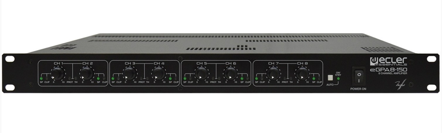 

Усилитель мощности Ecler eGPA8-150 класса D 8x144 Вт – 4 Ом, 8x74 Вт – 8 Ом, 4х290 Вт – 8 Ом, eGPA8-150