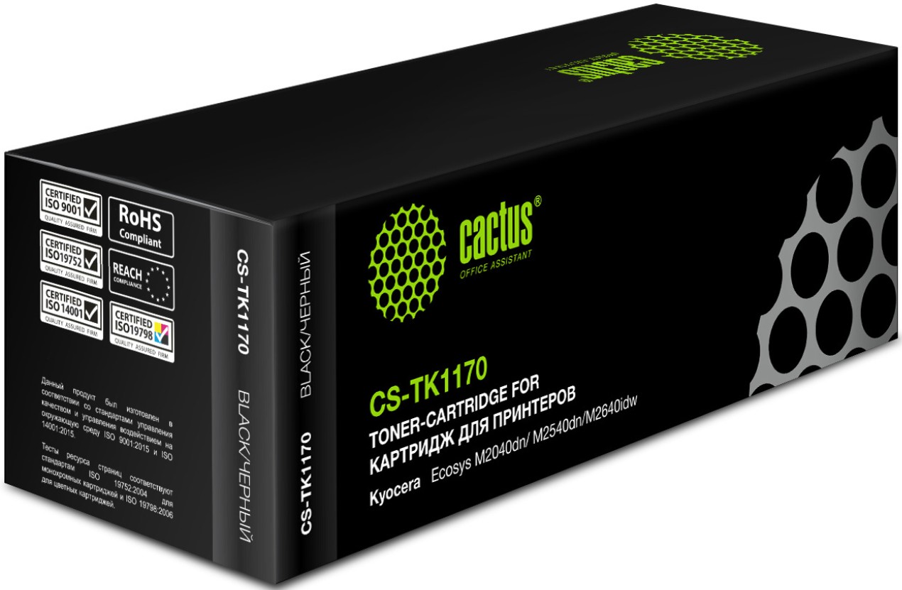 

Картридж Cactus CS-TK1170 для Kyocera Ecosys M2040dn/ M2540dn/M2640idw (7200стр.), черный, CS-TK1170