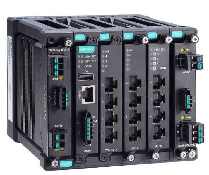 

Коммутатор управляемый MOXA MDS-G4012 2 уровня, 4 встроенных порта SFP+ 10GE, 2 слота для 4 портовых FE/GE модулей, 2 слота для модулей питания, MDS-G4012