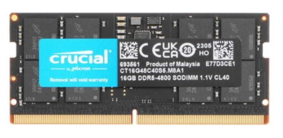 Изображение товара Модуль оперативной памяти Crucial CT16G48C40S5 16 ГБ DDR4 Уцененный