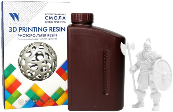 Изображение товара Фотополимерная смола NVP NV-3D-PLANT-BASED-RESIN-WHITE для 3D печати