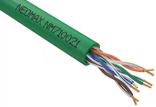 Изображение товара Кабель витая пара Neomax NM710021-100М-РТ 5e 4 пары 100м UTP