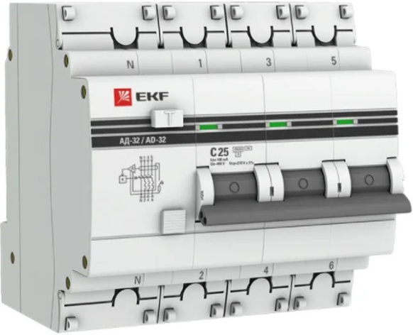 фото Автомат дифференциальный EKF DA32-25-100-4P-pro в Красноярске