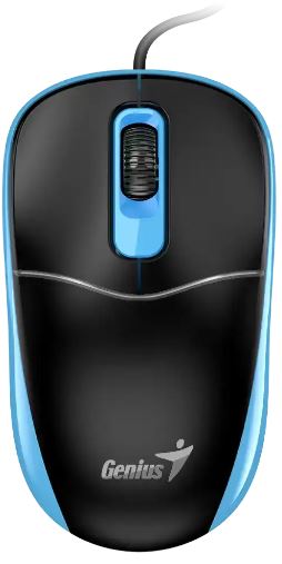 

Мышь Genius DX-111 31010034402 1200 dpi/оптический/3 кнопки/USB-A/кабель 1,5м/черно-синий, DX-111