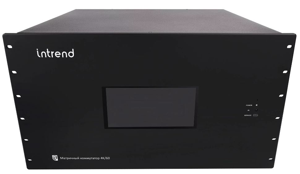 

Шасси INTREND ITMMT4-36x36 матричного коммутатора 36x36 Intrend тач-скрин, 4-портовые модули, поддержка 4K60, 2 блока питания, ITMMT4-36x36