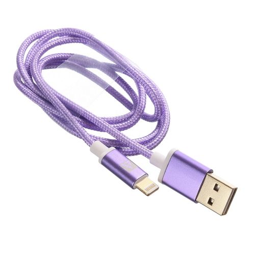 

Кабель интерфейсный ACD ACD-U913-P6P Style Lightning; USB-A 2-сторонние коннекторы, нейлон, 1м, фиолетовый, ACD-U913-P6P