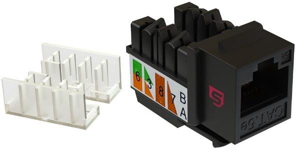 Изображение товара Модуль Keystone RJ45 UTP SYSMATRIX KJ 5EU090.TLBK для сетевых кабелей