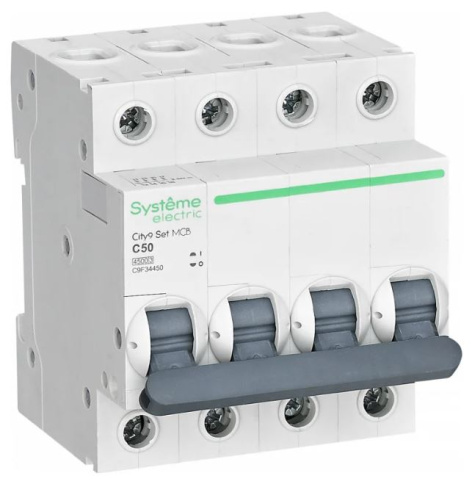 Изображение товара Автоматический выключатель Systeme Electric C9F34450 50А IP20 4 полюса