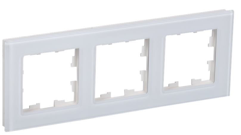 

Рамка тройная IEK BR-M32-G-K01 BRITE РУ-3-2-БрБ Стекло Белый, BR-M32-G-K01