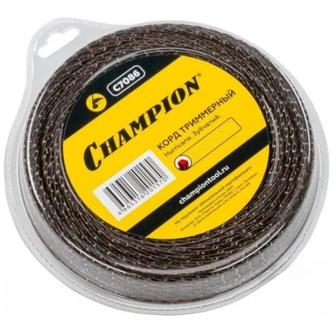 Изображение товара Триммерная леска CHAMPION Hurricane Saw Twist для бензиновых и электрических триммеров
