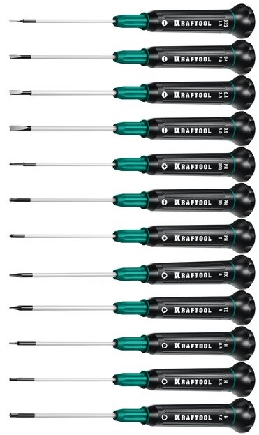 

Набор отверток Kraftool Precision 12 25689 Kraftool для точных работ 12шт., Precision 12
