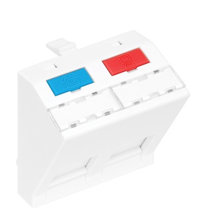 

Вставка NikoMax NMC-PM2P-AF-WT типа Mosaic 45x45 мм, 2 порта, под модули-вставки типа KeyStone, наклонная, со шторками, белая, NMC-PM2P-AF-WT