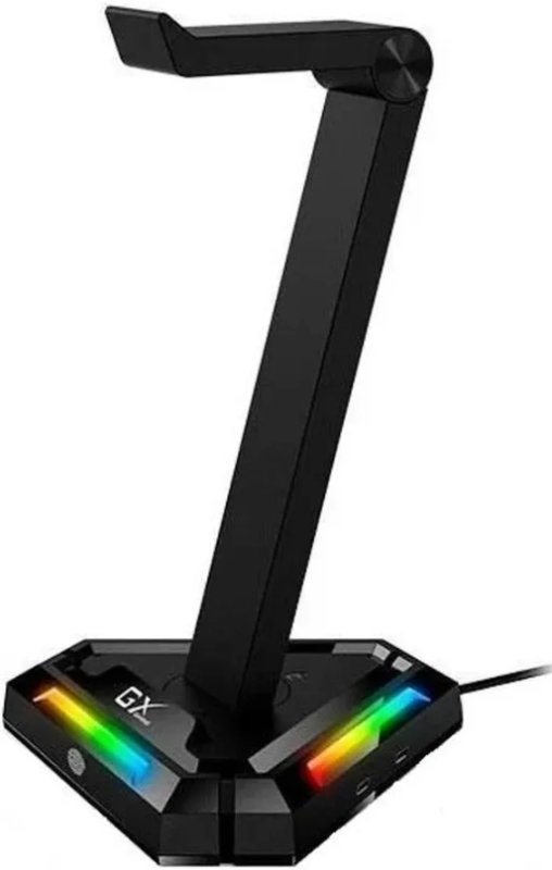 

Подставка Genius GX-UH100 31250017400 для наушников, RGB, USB-A*2/USB-C*2, USB 2.0, black, GX-UH100