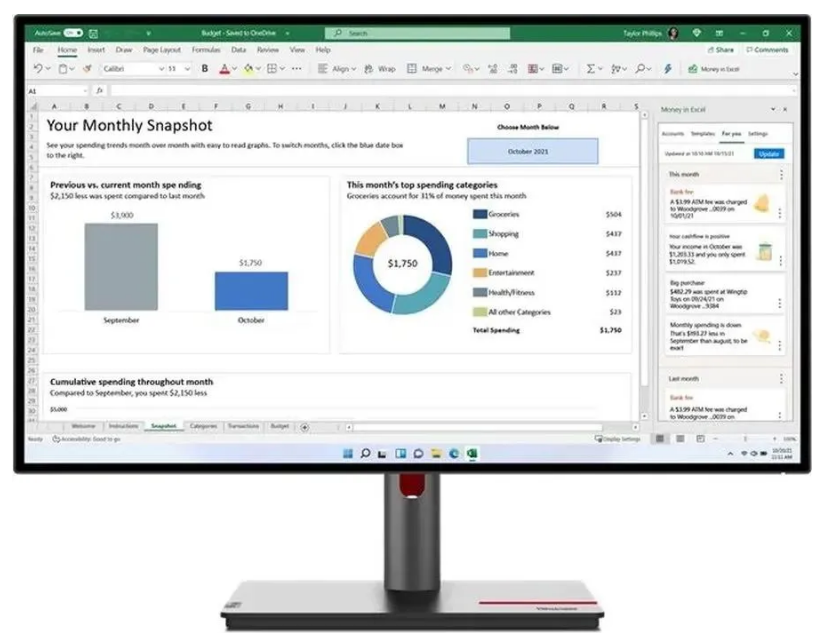 

Монитор 27" Lenovo ThinkVision P27h-30 63A1GAT1UK 2560x1440 LED, 16:9, IPS, 350cd, 1000:1, 178/178, 6ms, DVI, HDMI, HAS, Piv, 60Hz0 DP, USB, черный, ThinkVision P27h-30
