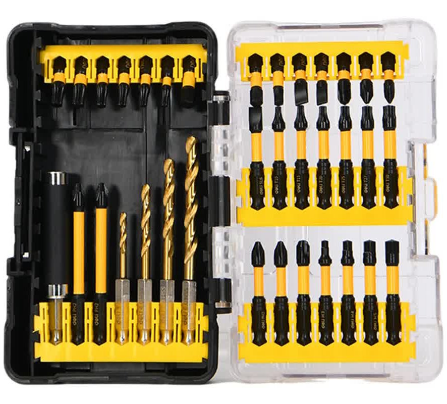 

Набор бит Deli DL251204 ударных и сверл 35 предметов в пластиковом кейсе сталь S2, DL251204