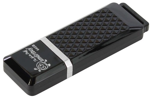 

Накопитель USB 2.0 SmartBuy SB64GBQZ-K Quartz черный, SB64GBQZ-K