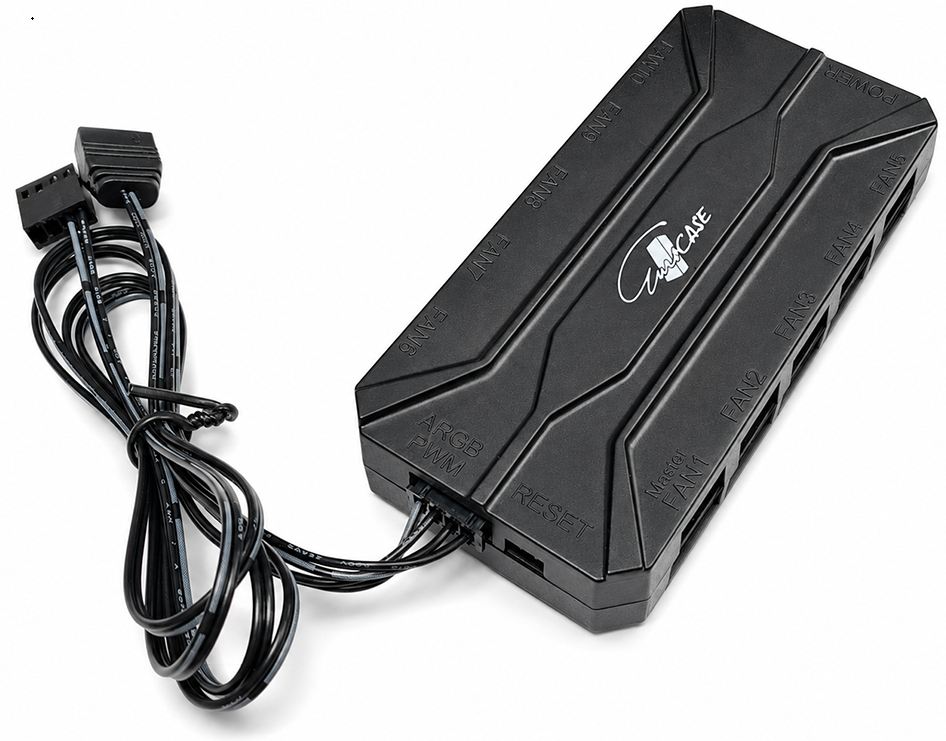 Разветвитель Filum FL-HUB10 ARGB PWM (4 ПИН) HUB для вентиляторов, кулеров, 10 шт, с пультом управления, магнитное крепление, в корпусе