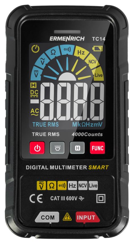 

Мультиметр цифровой Ermenrich 82981 Zing TC14, 82981