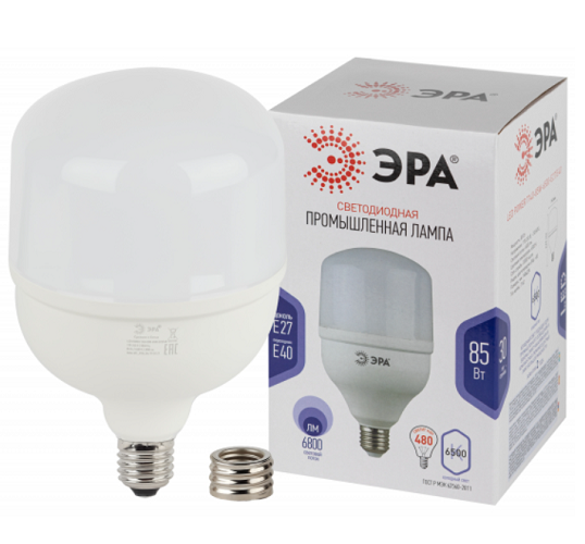 

Лампа светодиодная ЭРА Б0032088 LED POWER T140-85W-6500-E27/E40 (диод, колокол, 85Вт, хол, E27/E40), Б0032088